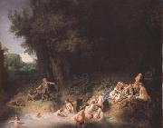 REMBRANDT Harmenszoon van Rijn Diana bathing with her Nymphs,with the Stories of Actaeon and Callisto (mk33) Sweden oil painting artist